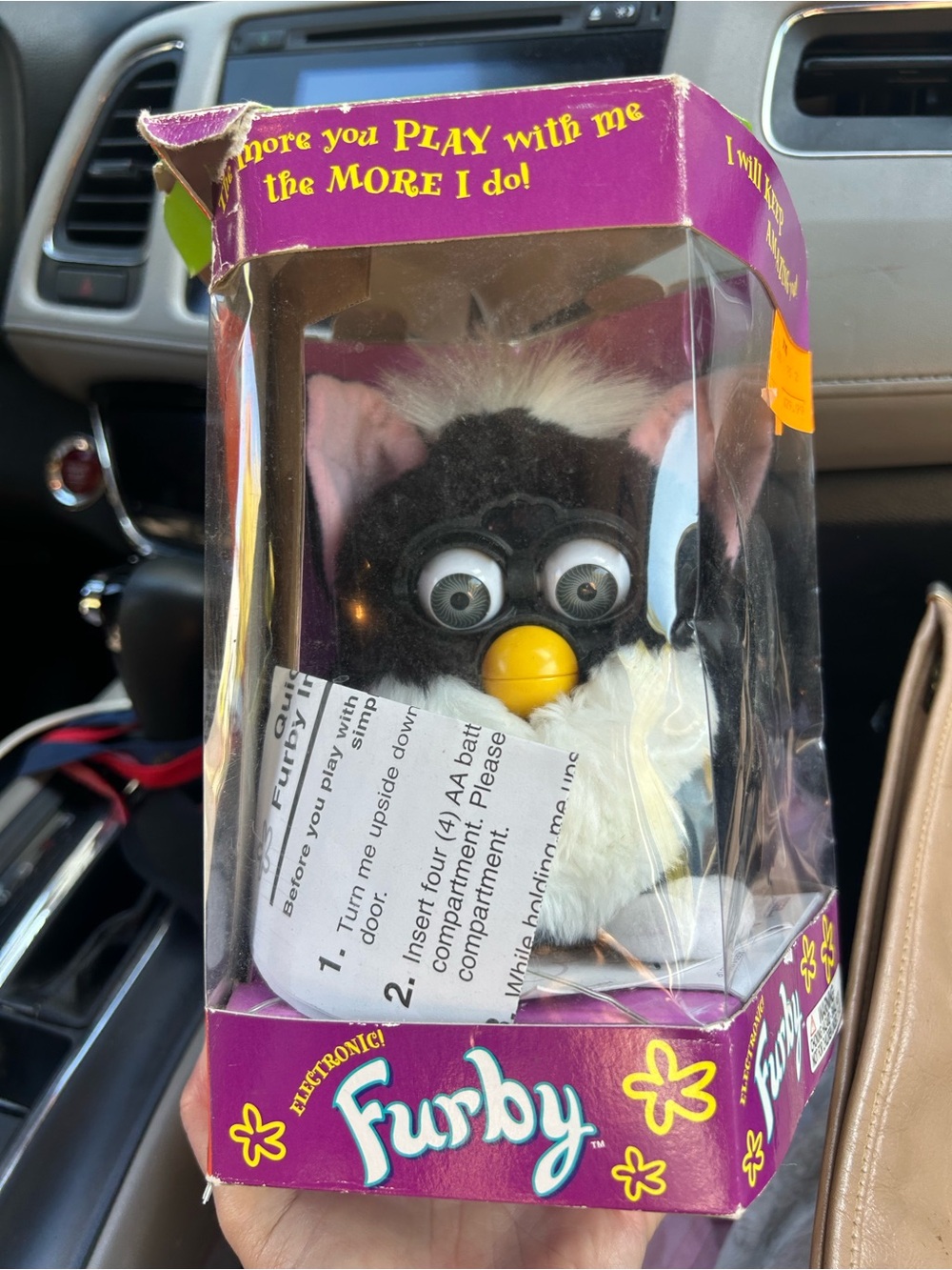 1998 vintage NIB Furby y2k plush Interactive Toy - Black & White